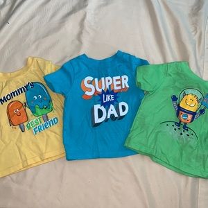3 boys tee shirts.